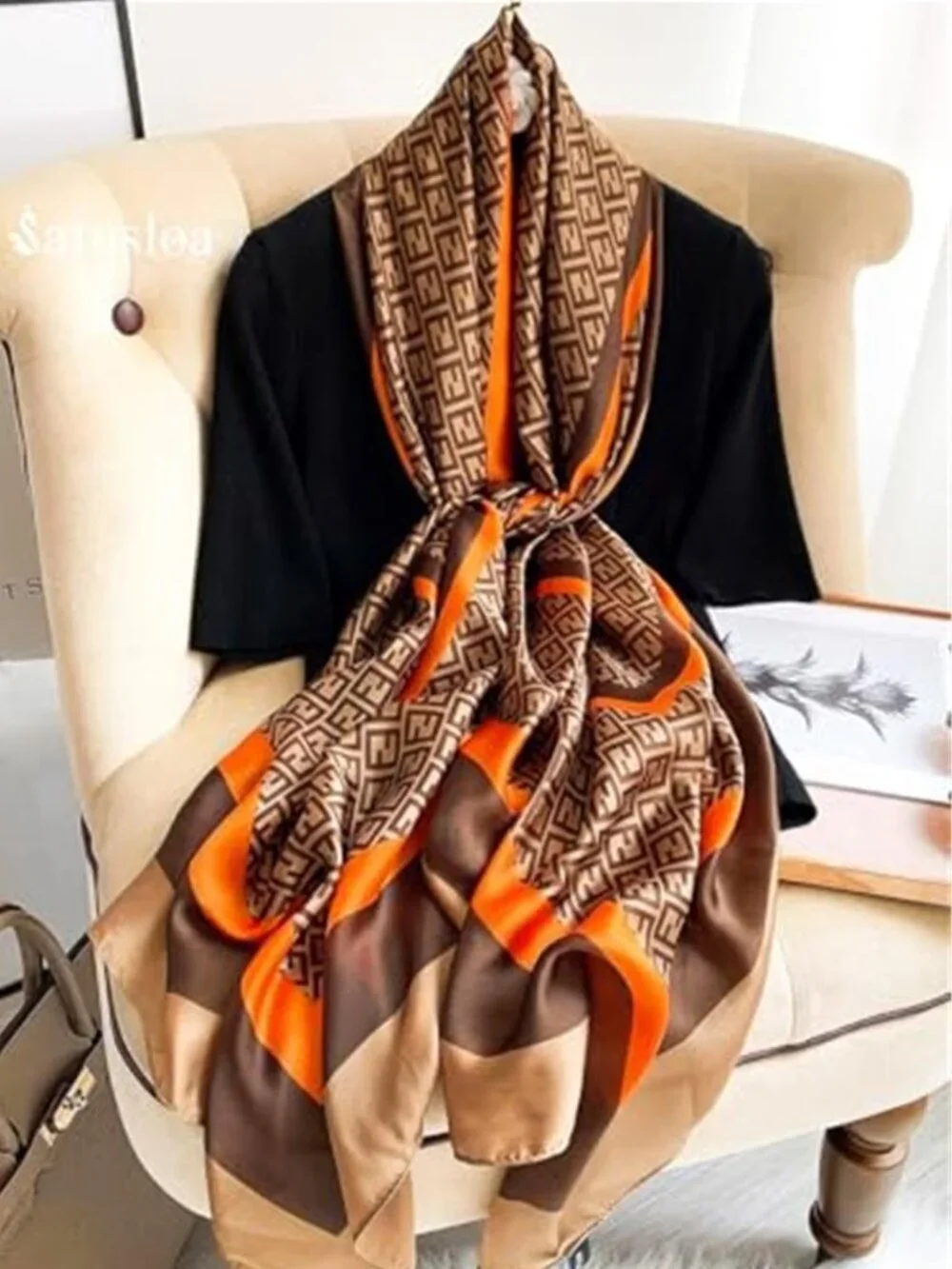 Women's Oversized Satin Shawl Wrap Long Dress Scarf Lightweight Evening Wrap